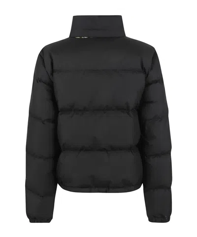 Burberry Nylon Parka With Elastic Cuffs And High Collar In Black