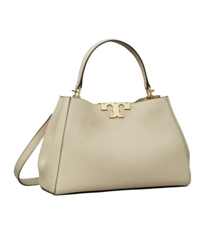 Tory Burch Medium Eleanor Soft Satchel Leather Shoulder Bag In Neutral