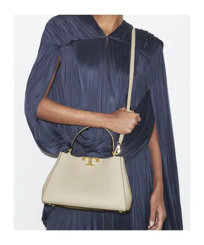 Tory Burch Medium Eleanor Soft Satchel Leather Shoulder Bag In Neutral
