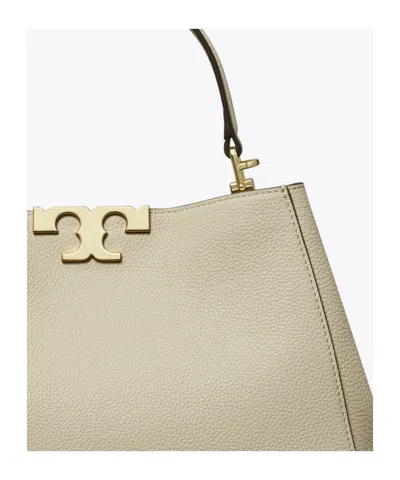 Tory Burch Medium Eleanor Soft Satchel Leather Shoulder Bag In Neutral