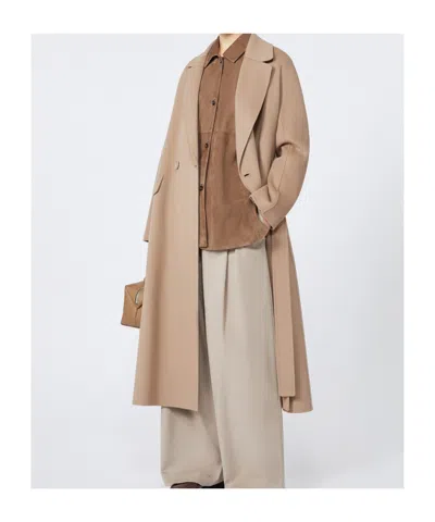 Max Mara Oversized Wool Coat In Nude