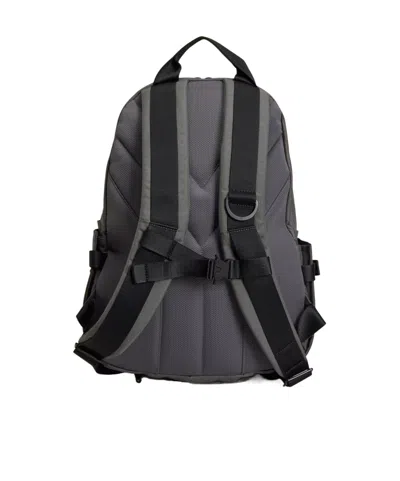 Y-3 Logo-plaque Backpack In Gray