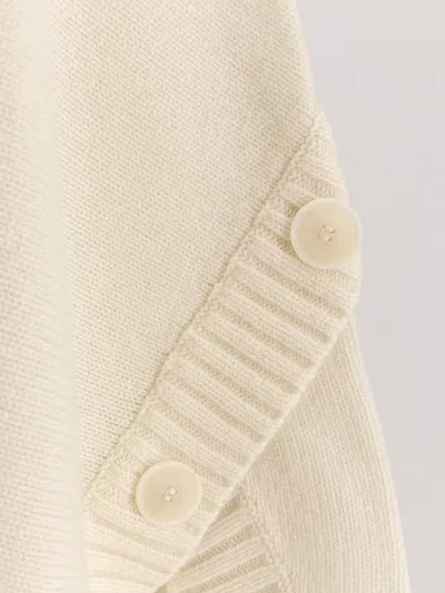 Max Mara Crossover Detail Oversized Wool And Cashmere Sweater Clothing In Neutral