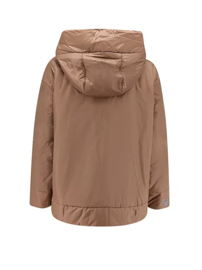 Max Mara Zip-up Bomber Jacket In Brown