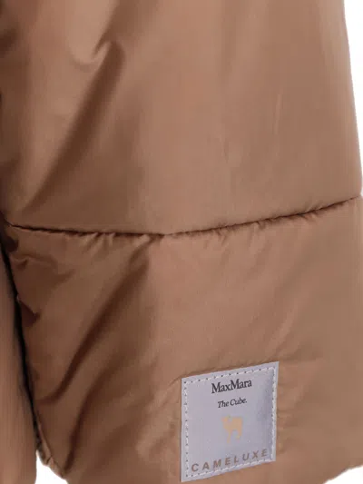 Max Mara Zip-up Bomber Jacket In Brown