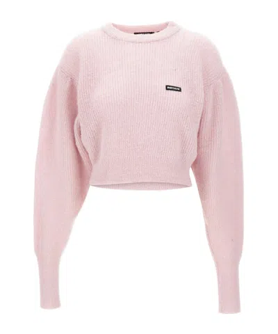 Rotate Birger Christensen Rotate Birgerchristensen Wool Puff Sweater In Pink