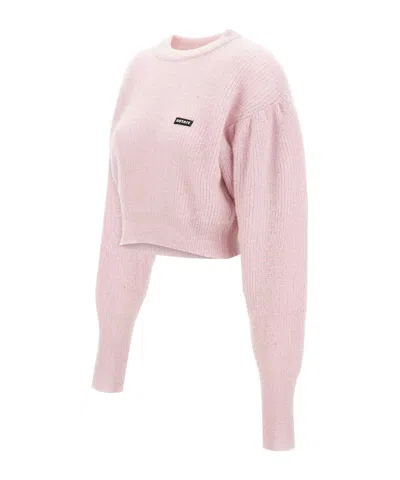 Rotate Birger Christensen Rotate Birgerchristensen Wool Puff Sweater In Pink