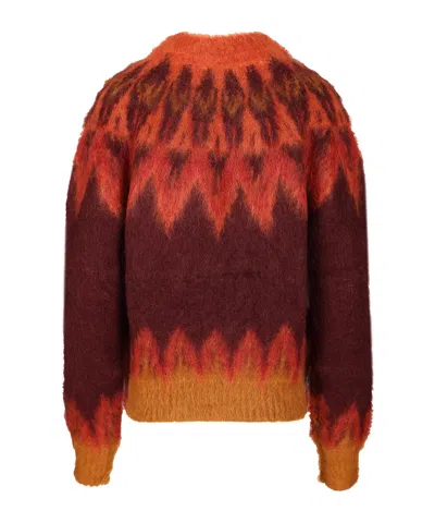 Isabel Marant Patterned Sweater In Brown