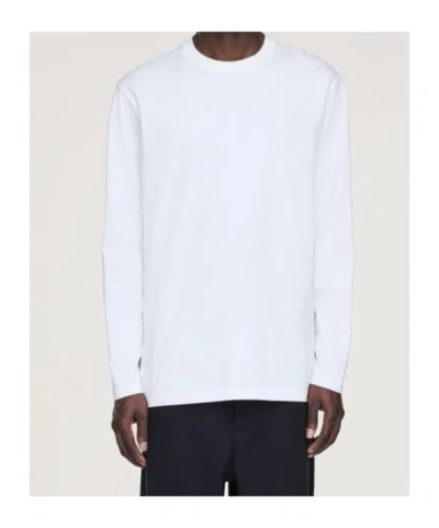 Y-3 Pattern-printed Long-sleeved T-shirt In White