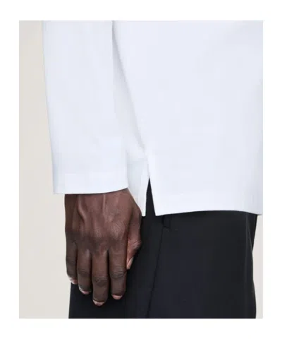 Y-3 Pattern-printed Long-sleeved T-shirt In White