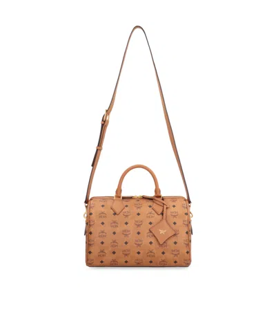 Mcm Brown Ella Boston Medium Duffle Bag
