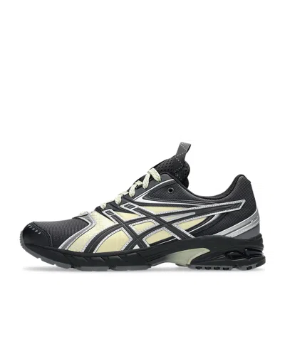 Asics Rounded Toe Sneakers With Grooved Sole And Sleek Finish In Gray