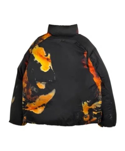 Y-3 Aop Zip Puffer Jacket In Multi