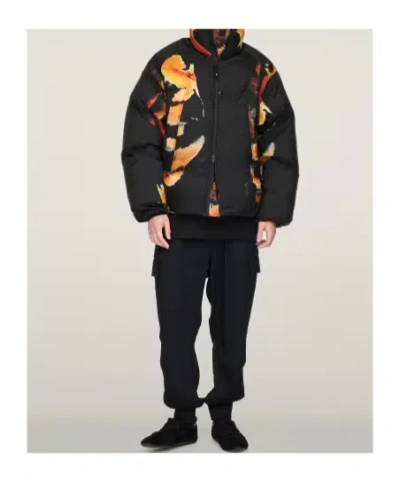 Y-3 Aop Zip Puffer Jacket In Multi
