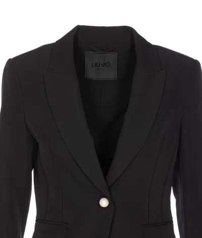 Liu •jo Liu Jo Buttoned Tailored Blazer In Black