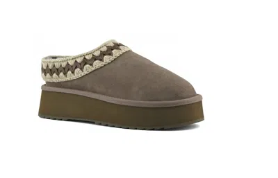 Mou Platform Slip-on Clogs In Gray