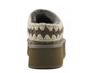 Mou Platform Slip-on Clogs In Gray