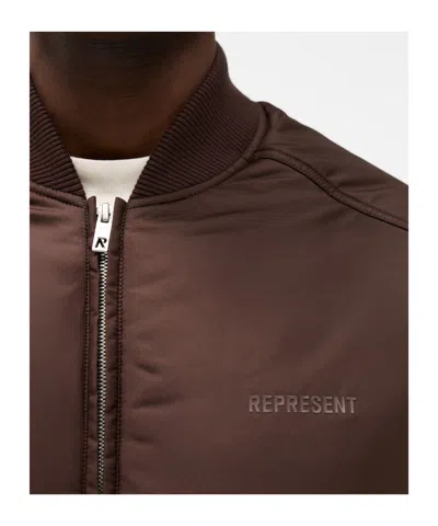 Represent Smart Bomber Jacket In Brown