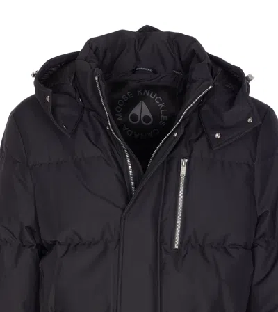 Moose Knuckles Everest 3q Down Jacket With Removable Hood In Animal Print