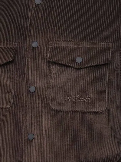 Mc2 Saint Barth Snap-button Shirt Coat In Black