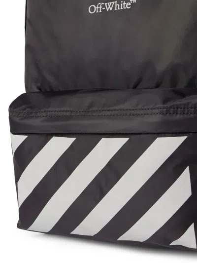 Off-white Kids Reflective Logo Backpack In Black
