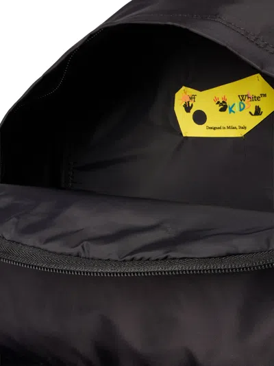 Off-white Kids Reflective Logo Backpack In Black