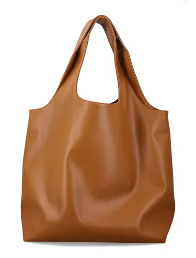 A.p.c. Ninon Tote Bag With Logo In Brown