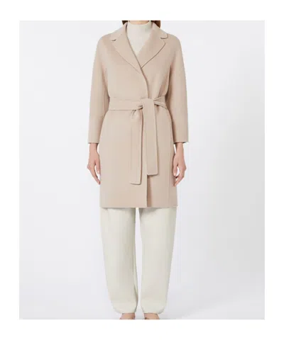 Max Mara Short Wool Coat In Brown