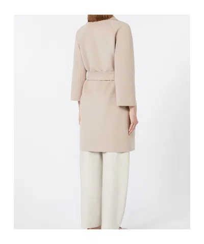 Max Mara Short Wool Coat In Brown
