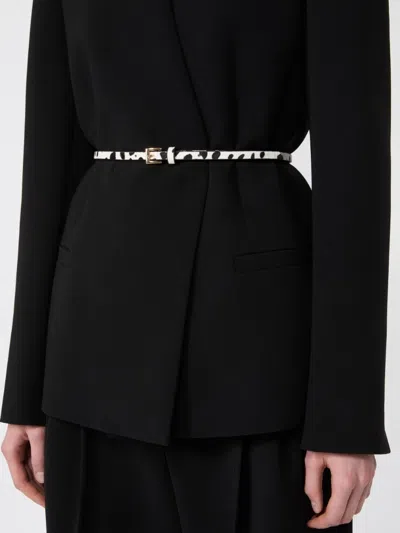 Max Mara Studio Single-breasted Blazer With Belt In Black