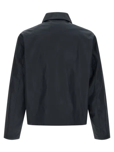 Prada Triangle-patch Zipped Jacket In Black