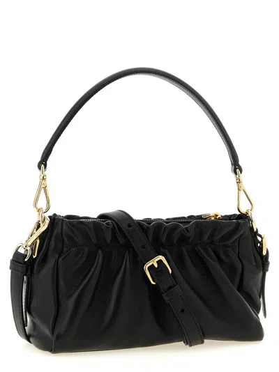 Prada Leather Shoulder Bag In Black