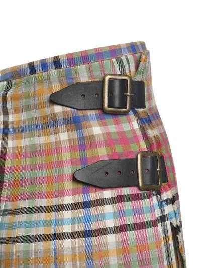 Vivienne Westwood Mini Kilt Heather Check 44 Women In Multi
