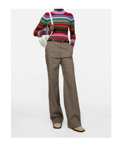 Acne Studios Striped-pattern Turtleneck Sweater In Multi