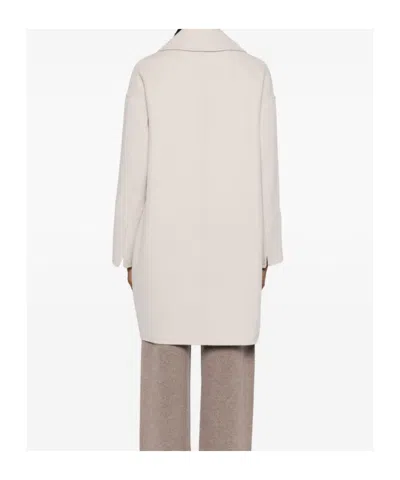 Max Mara Lapel Wool Coat In Neutral