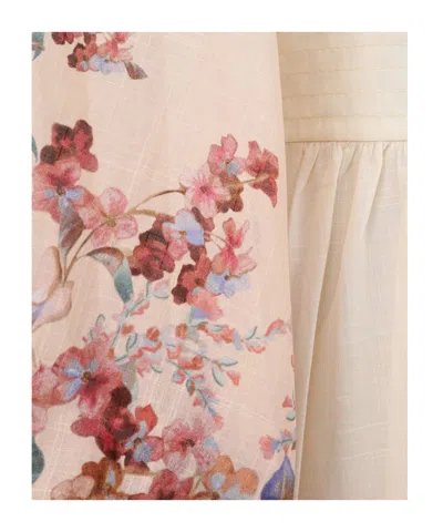 Zimmermann Awaken Plunge Maxi Dress With Separate Slip Clothing In Multi