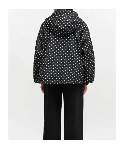 Ganni Flyweight Banana Graphic Long Coat In Black