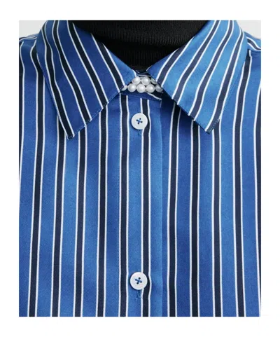 Totême Toteme Oversize Stripe Silk Button-up Shirt In Multi