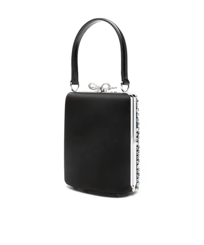 Self-portrait Mini Handbag With Multi-colored Crystal Surface And Bow Closure In Multi