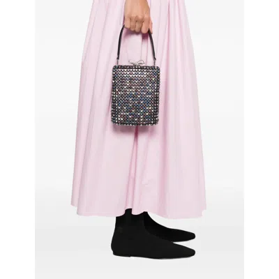 Self-portrait Mini Handbag With Multi-colored Crystal Surface And Bow Closure In Multi