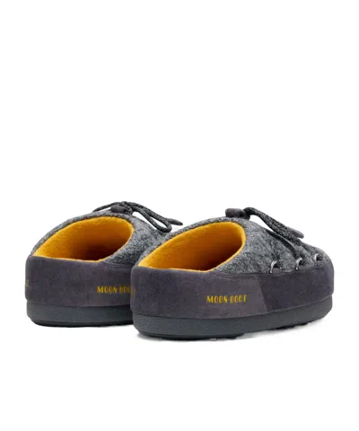Moon Boot Grey Versatile Fashion Mule Shoes In Gray