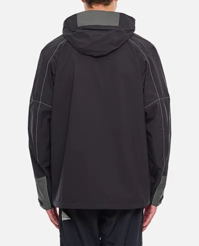 And Wander Black Pertex Shield Waterproof Technical Jacket In Black