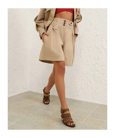 Zimmermann Rebellion Cargo Shortss Beige In Neutral