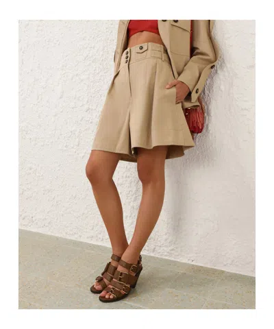 Zimmermann Rebellion Cargo Shortss Beige In Neutral