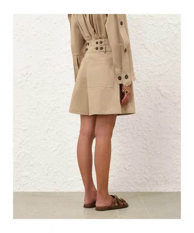 Zimmermann Rebellion Cargo Shortss Beige In Neutral
