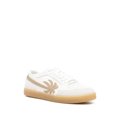 Palm Angels Sneakers Low-top New Palm 1 In Leather In Neutral