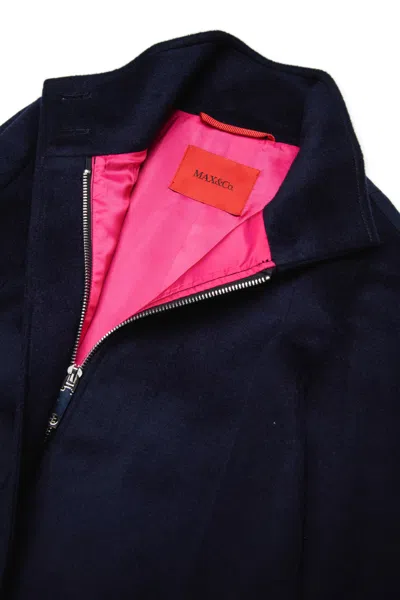 Maxco. Single-breasted Coat In Blue