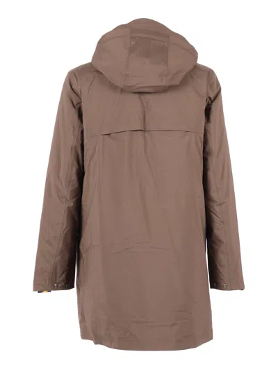 K-way Thomal Bonded Padded Down Jacket In Brown