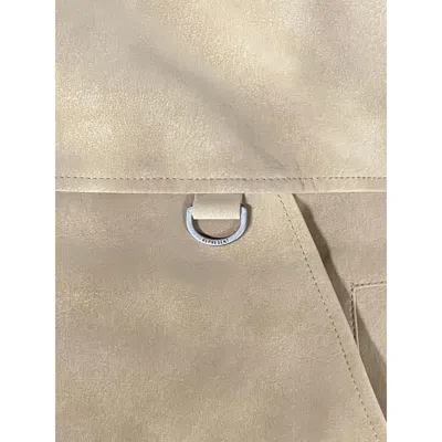Represent Zipped Shearling Collar Jacket In Brown
