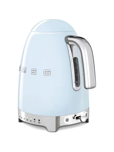 Smeg Chrome-handle Kettle In Blue